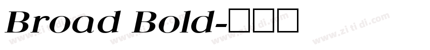 Broad Bold字体转换